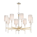 Maxim Uptown 8-Light 36" Wide Satin Brass / Polished Nickel Chandelier 32398OFSBRPN